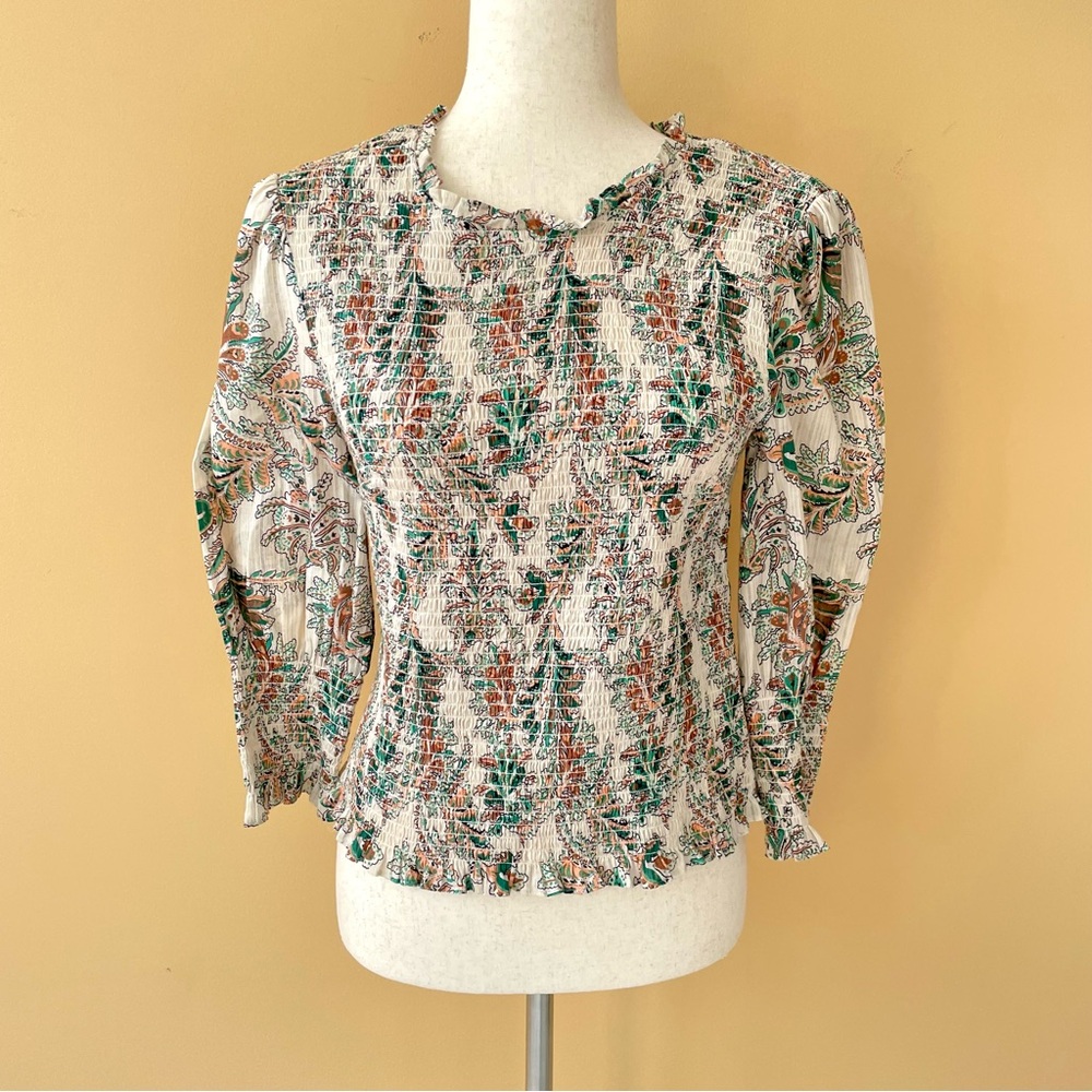 Veronica Beard Smocked Top - Picture 5 of 12